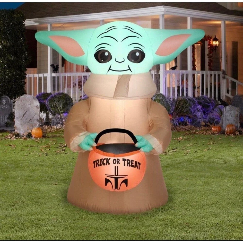 4.5ft Disney Star Wars Mandalorian The Child Grogu Halloween Airblown Inflatable